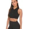 Elite Eleven Accent Zip Bra - Black
