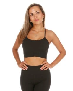 Elite Eleven Cross Over Cropped Tank - Black