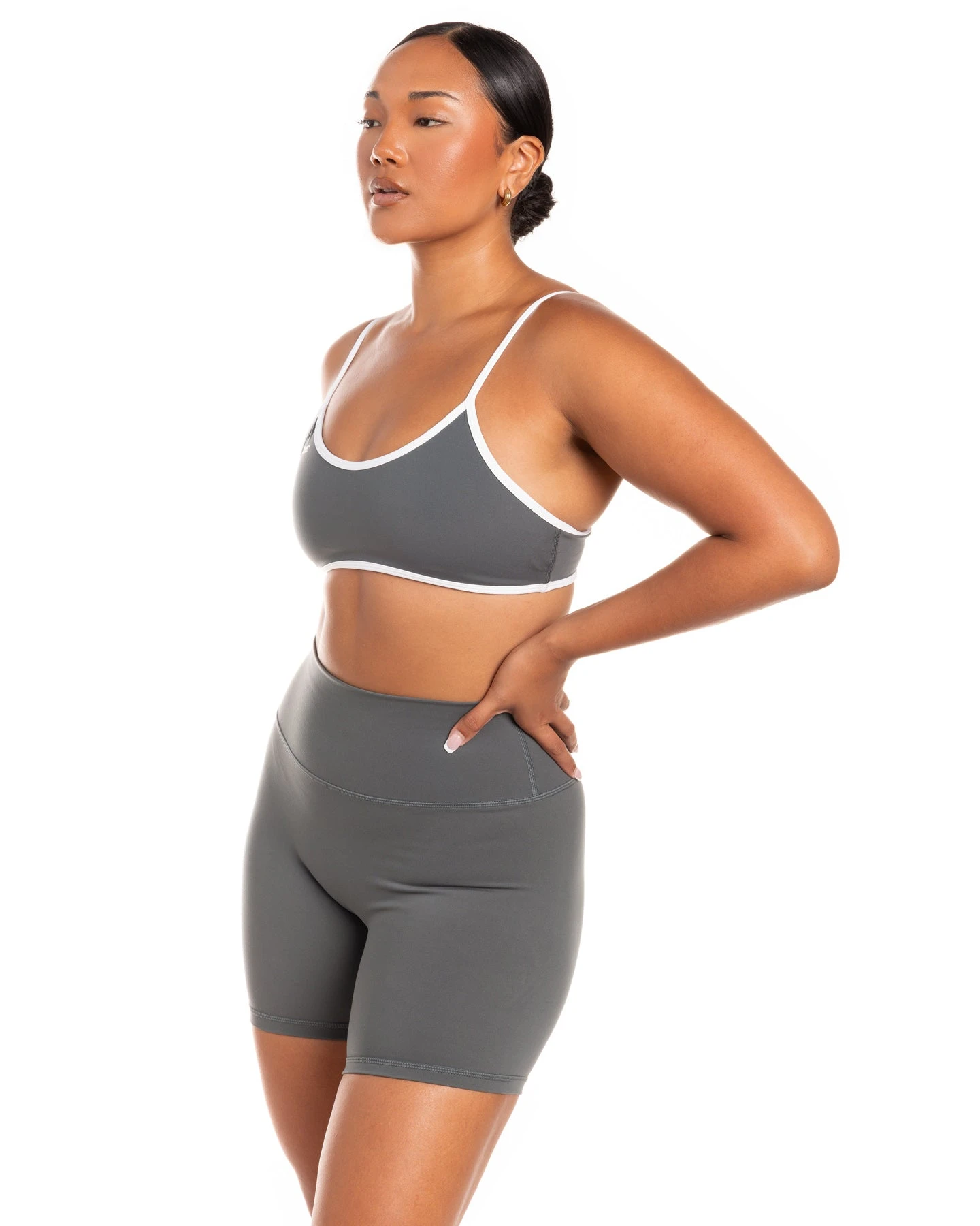 Elite Eleven Micro Contrast Bra - Cloud Grey - Image 5