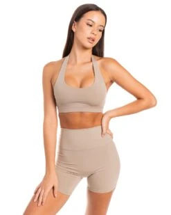 Elite Eleven Halter Bra - Vintage Khaki