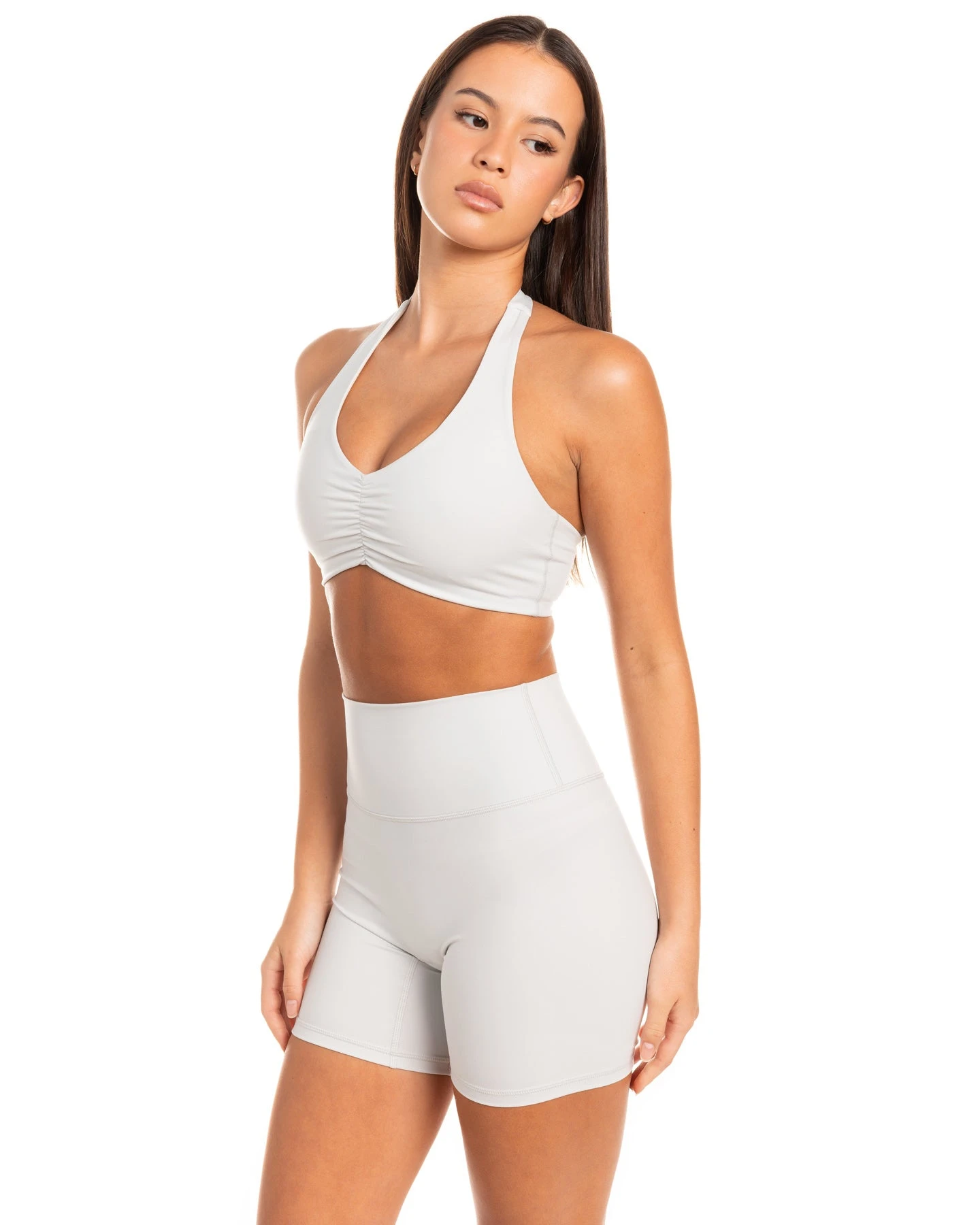 Elite Eleven Halter Scrunch Bra - Moonlight Grey - Image 4