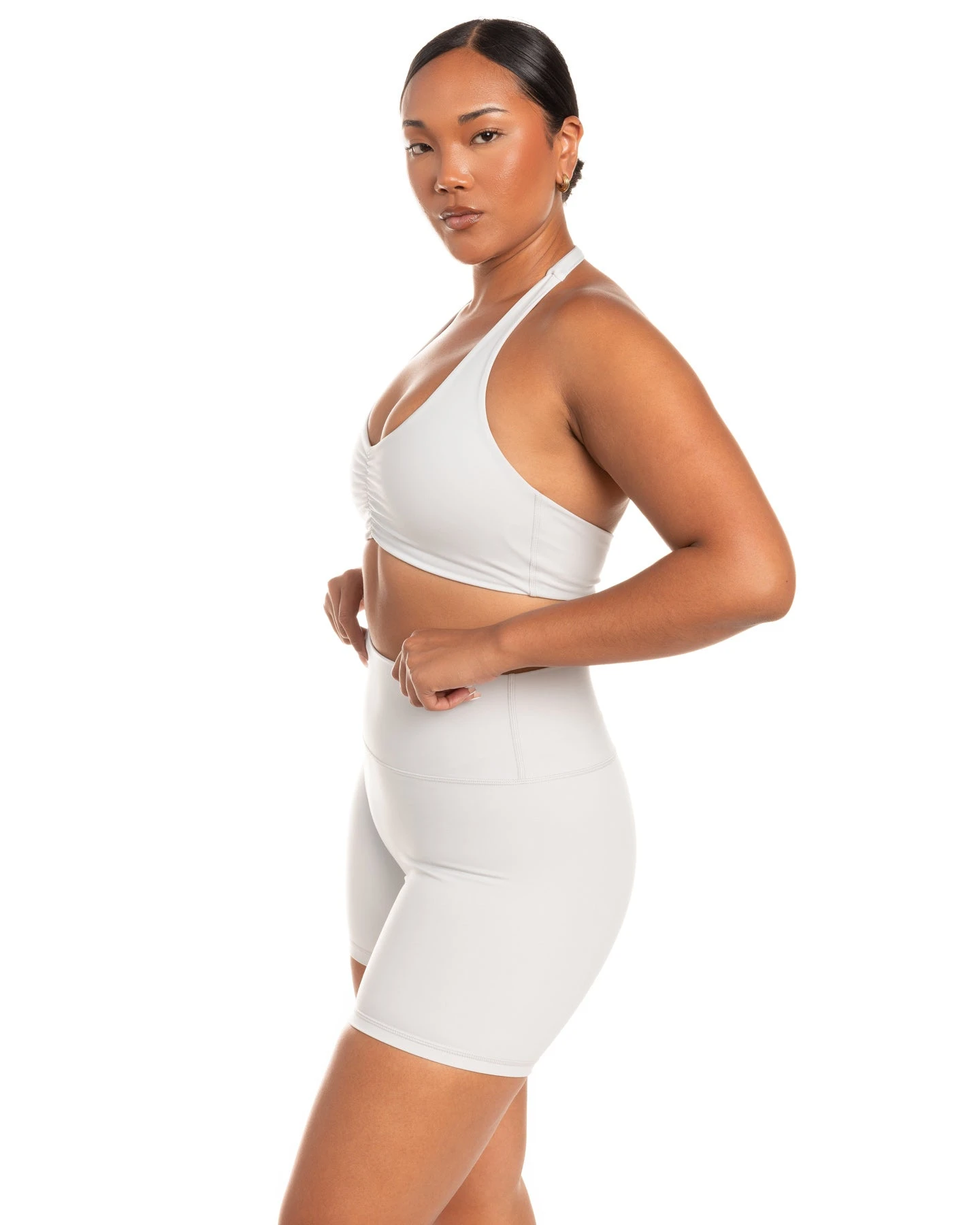 Elite Eleven Halter Scrunch Bra - Moonlight Grey - Image 5