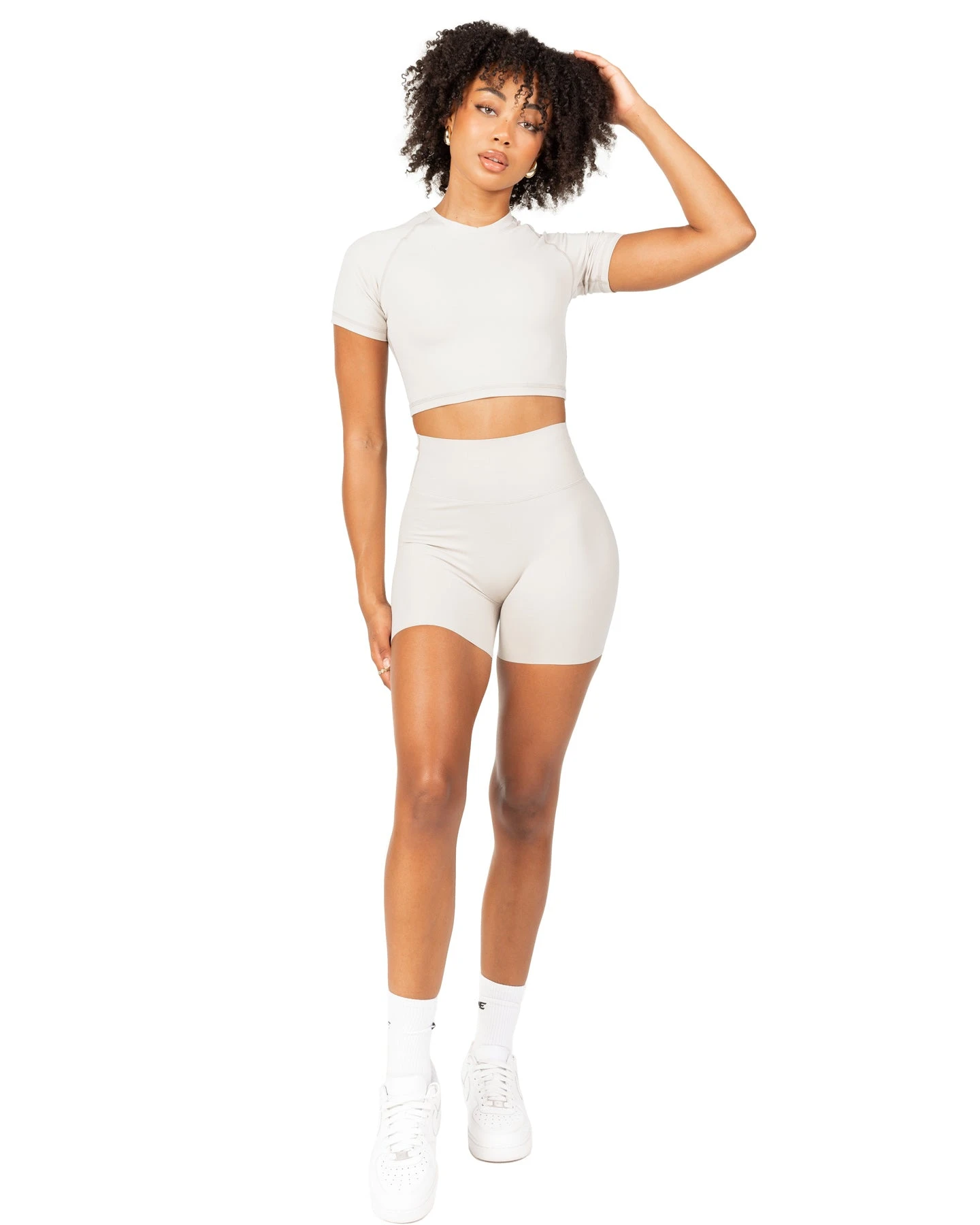 Elite Eleven Aura Bonded Shorts - Oat Latte - Image 3