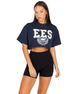 Elite Eleven Squad Cropped Tee - Navy
