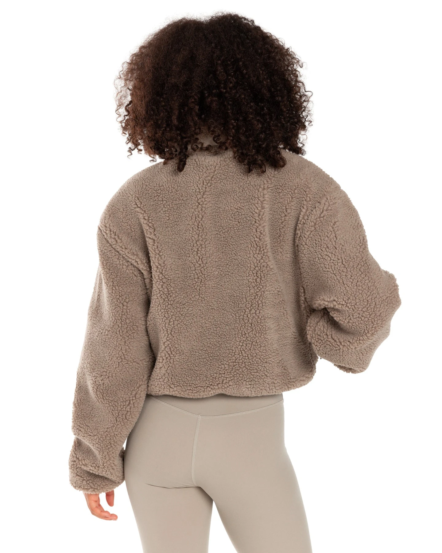 Elite Eleven Registered Teddy Cropped Jacket - Vintage Khaki - Image 7