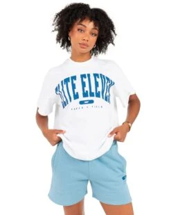 Elite Eleven Women's Track & Field Oversized Tee - White