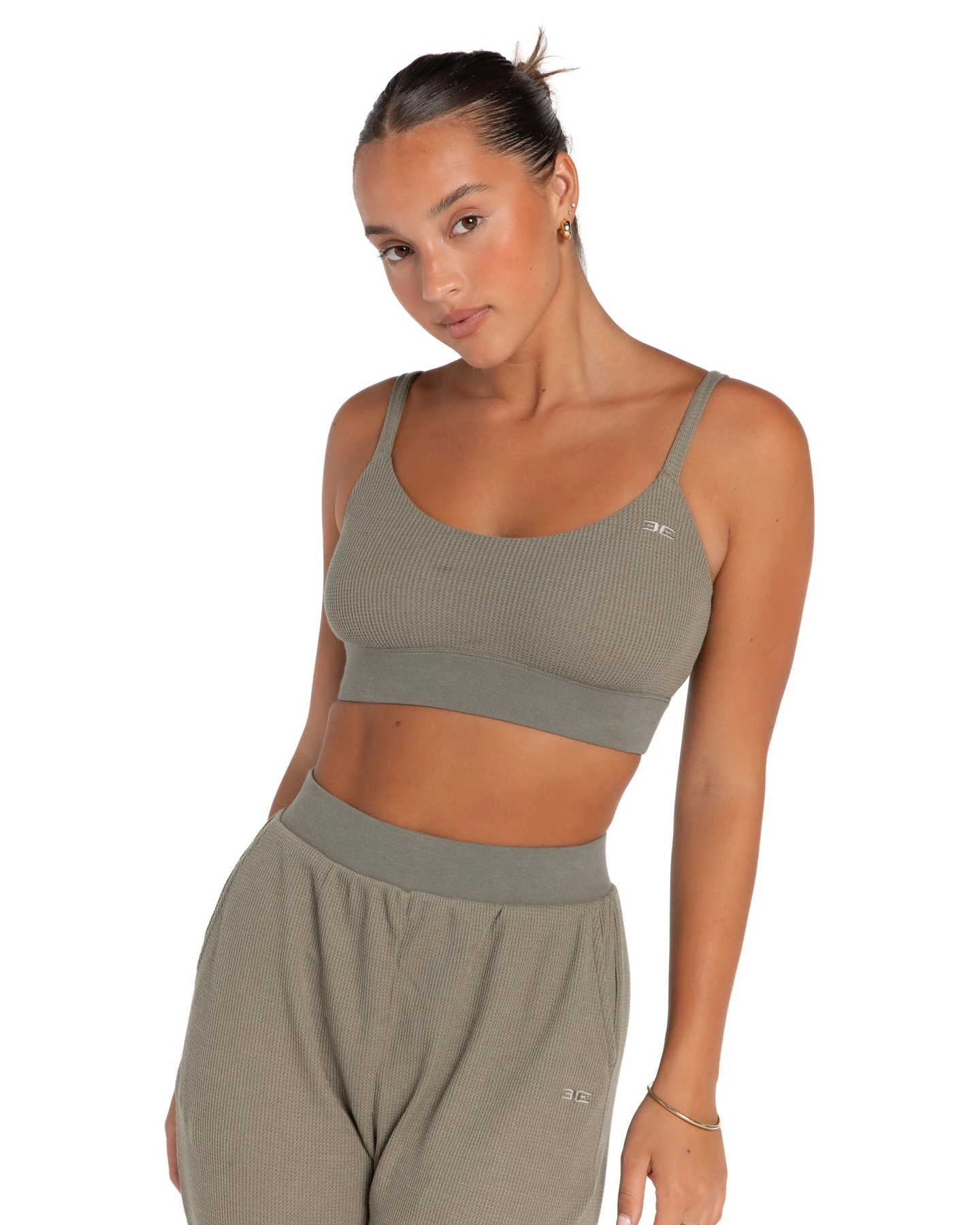 Elite Eleven Waffle Bralette - Sage
