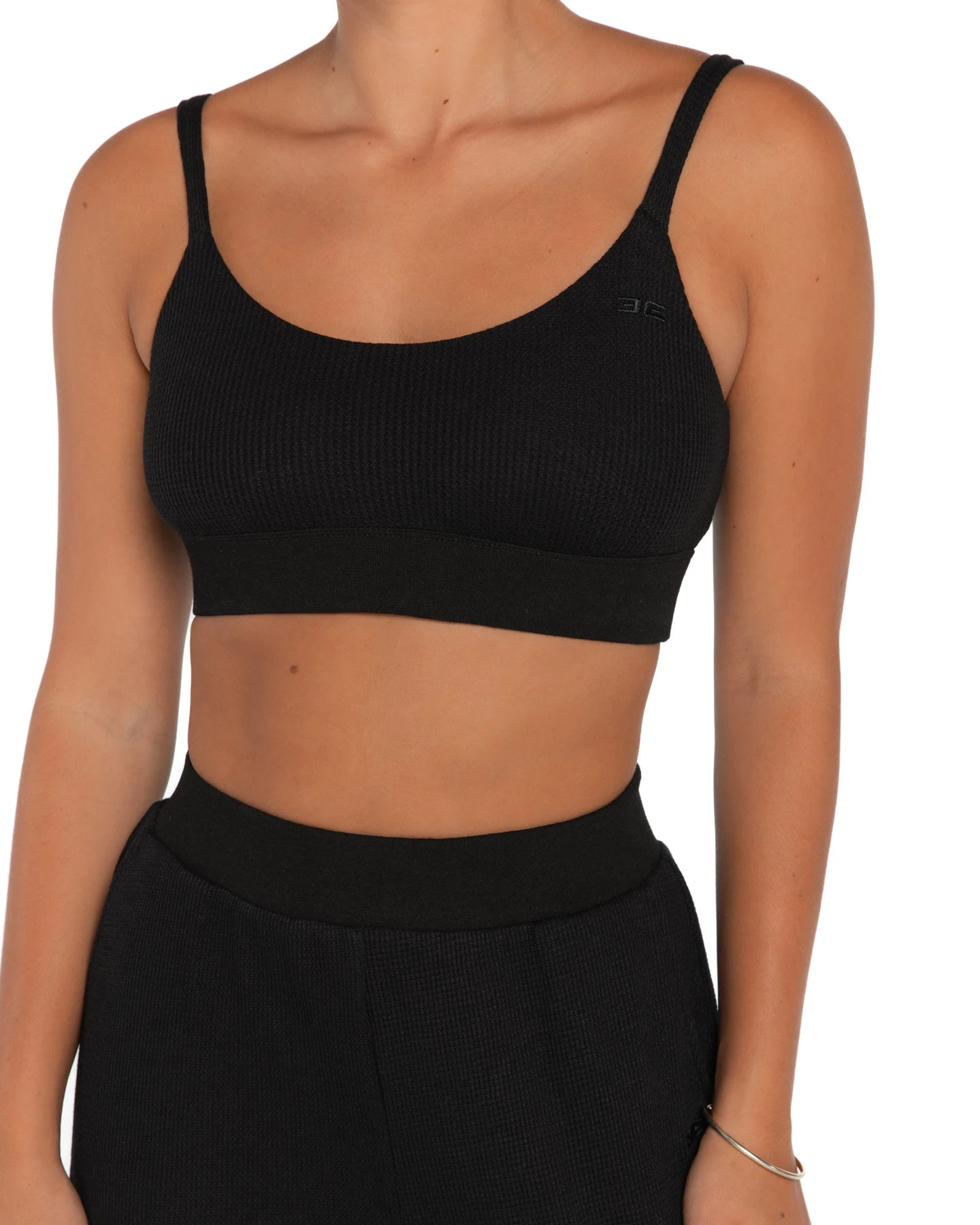 Elite Eleven Waffle Bralette - Black - Image 4