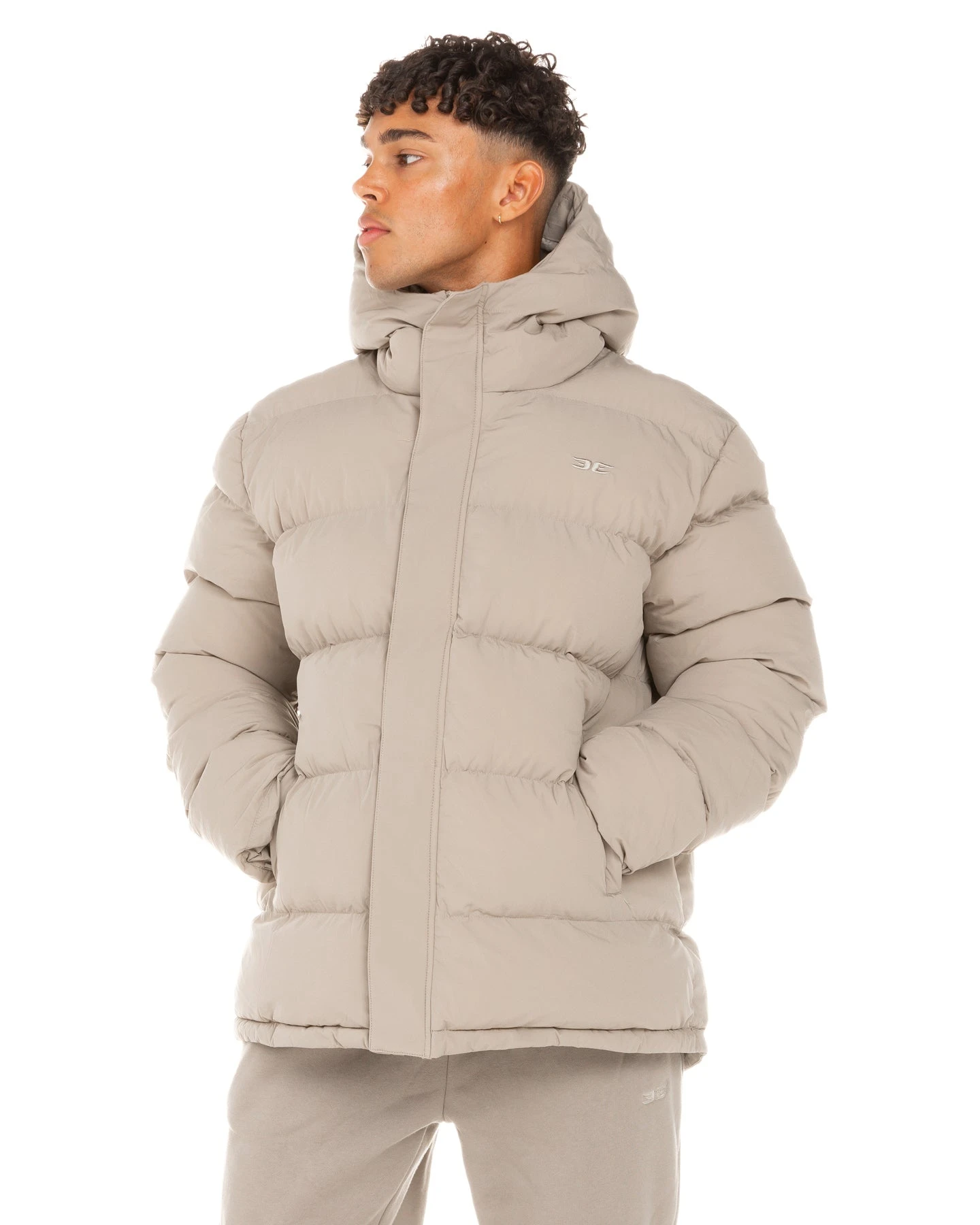 Elite Eleven Unisex Puffer Jacket - Vintage Khaki - Image 3