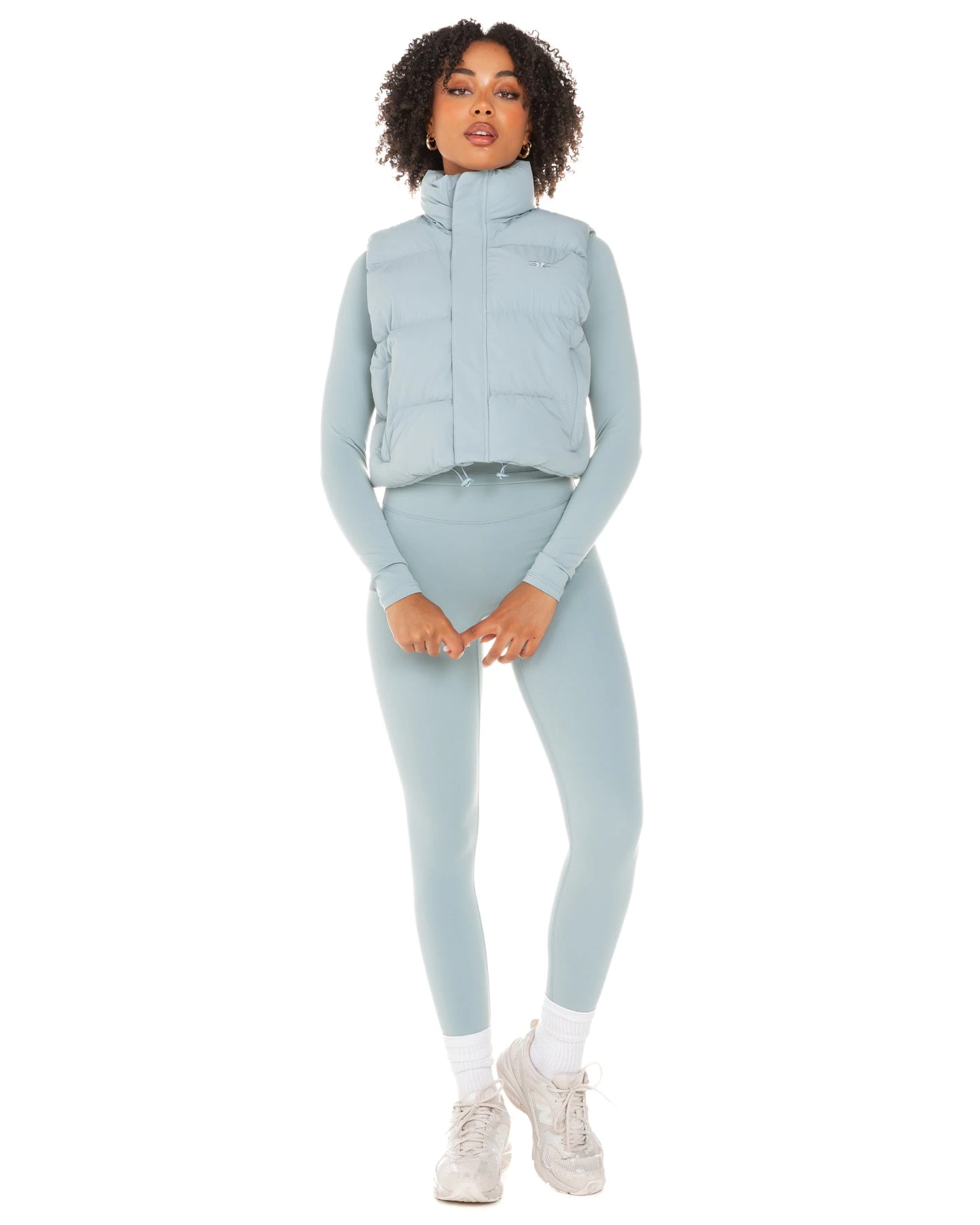 Elite Eleven Cropped Puffer Vest - Sea Foam - Image 2