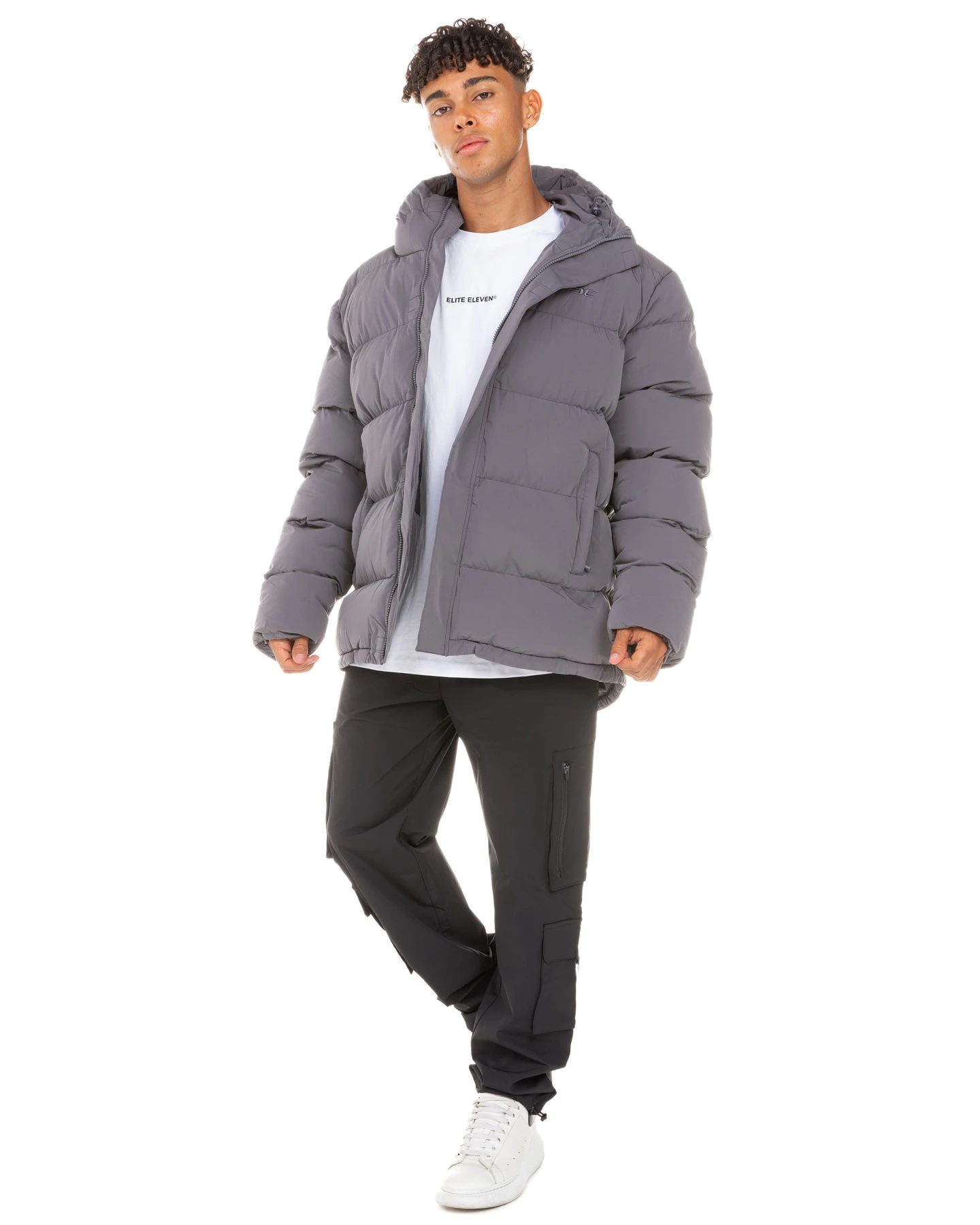 Elite Eleven Unisex Puffer Jacket - Grey - Image 5