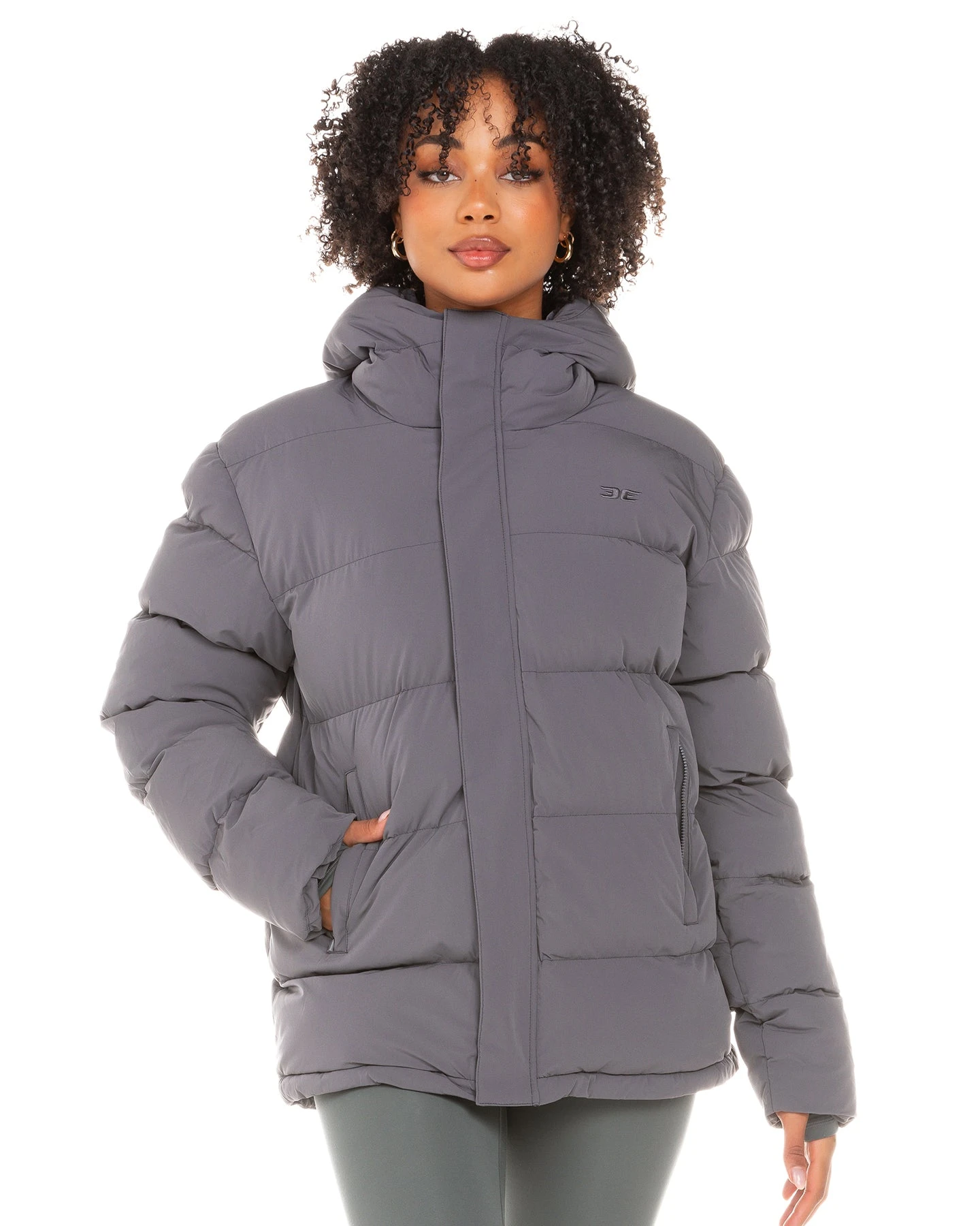 Elite Eleven Unisex Puffer Jacket - Grey - Image 2