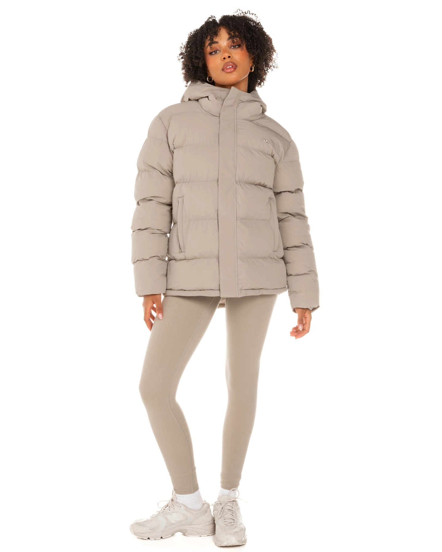 Elite Eleven Unisex Puffer Jacket - Vintage Khaki - Image 6