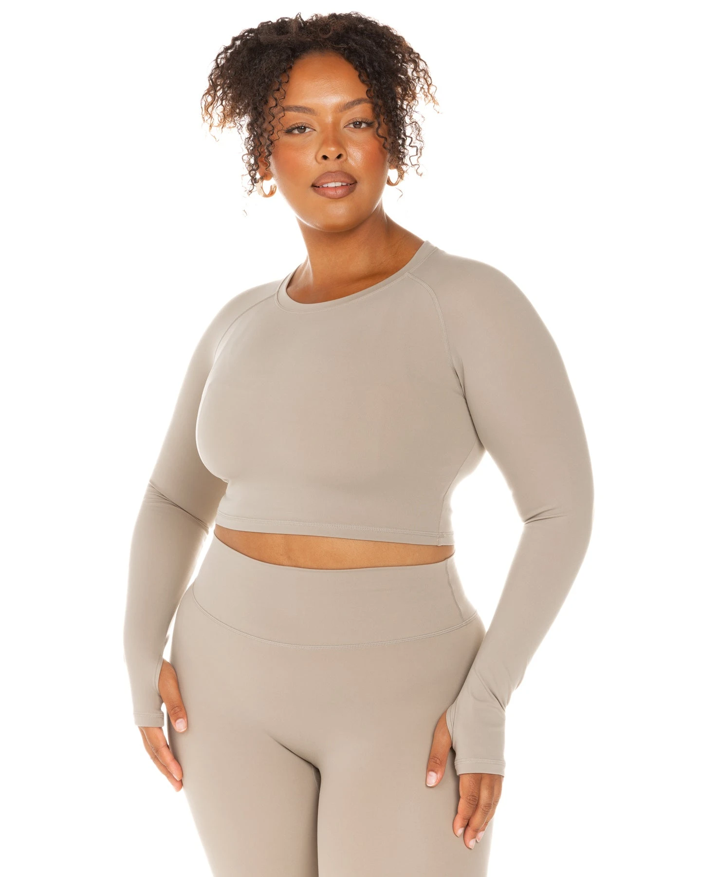 Elite Eleven Aura Crop Long Sleeve - Vintage Khaki - Image 6