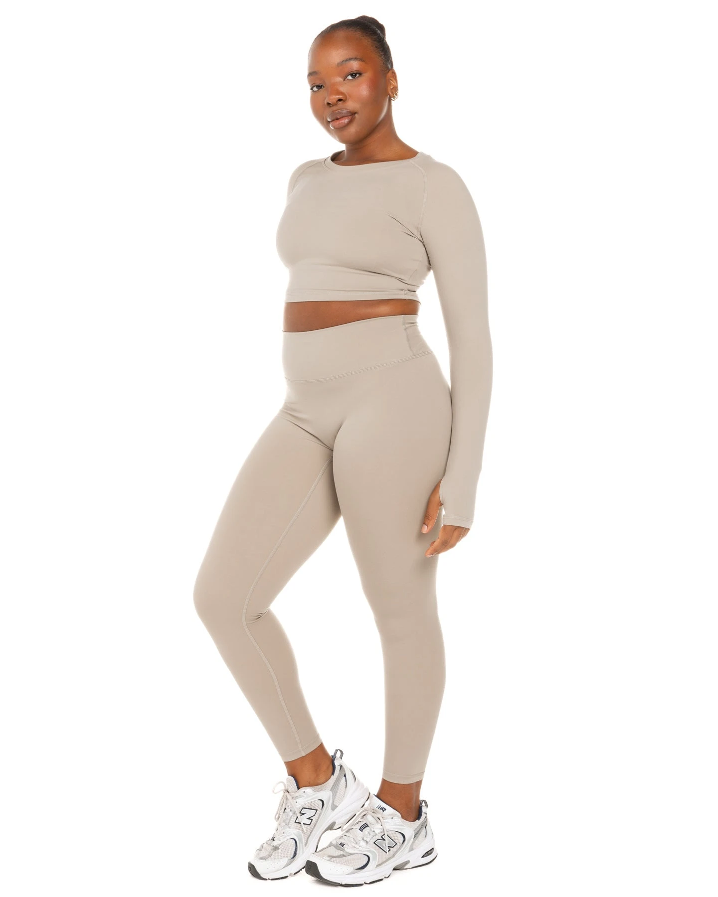 Elite Eleven Aura Crop Long Sleeve - Vintage Khaki - Image 5