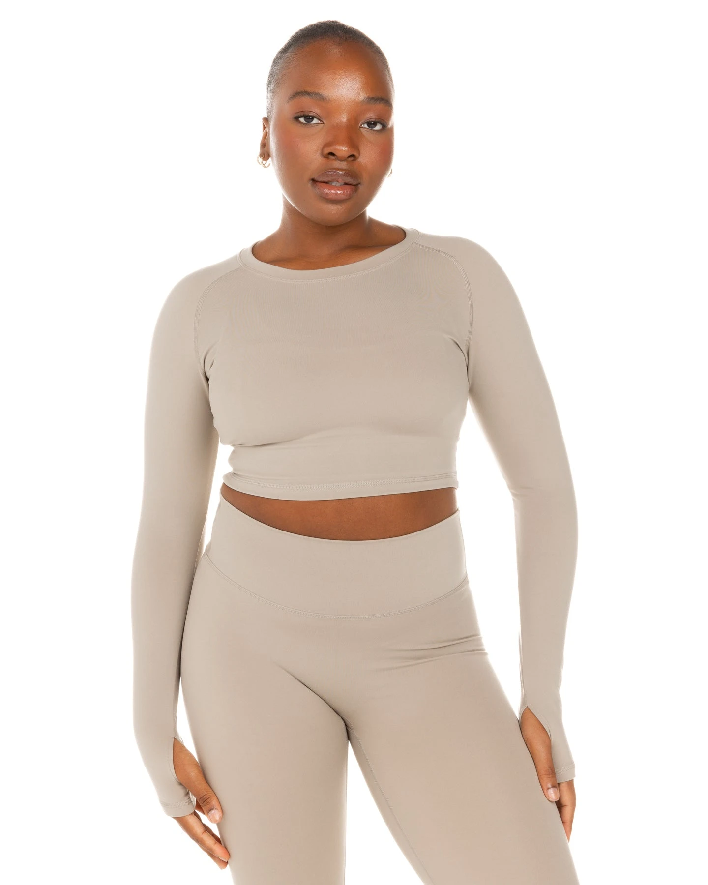 Elite Eleven Aura Crop Long Sleeve - Vintage Khaki - Image 4