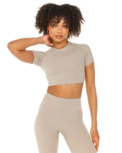 Elite Eleven Aura Crop Tee - Vintage Khaki