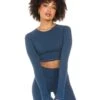Elite Eleven Aura Crop Long Sleeve - Navy