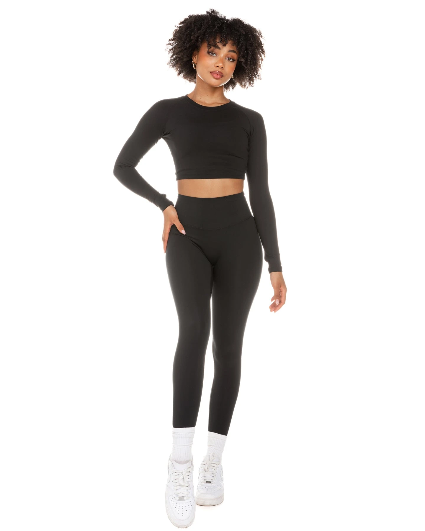 Elite Eleven Aura Crop Long Sleeve - Black - Image 2