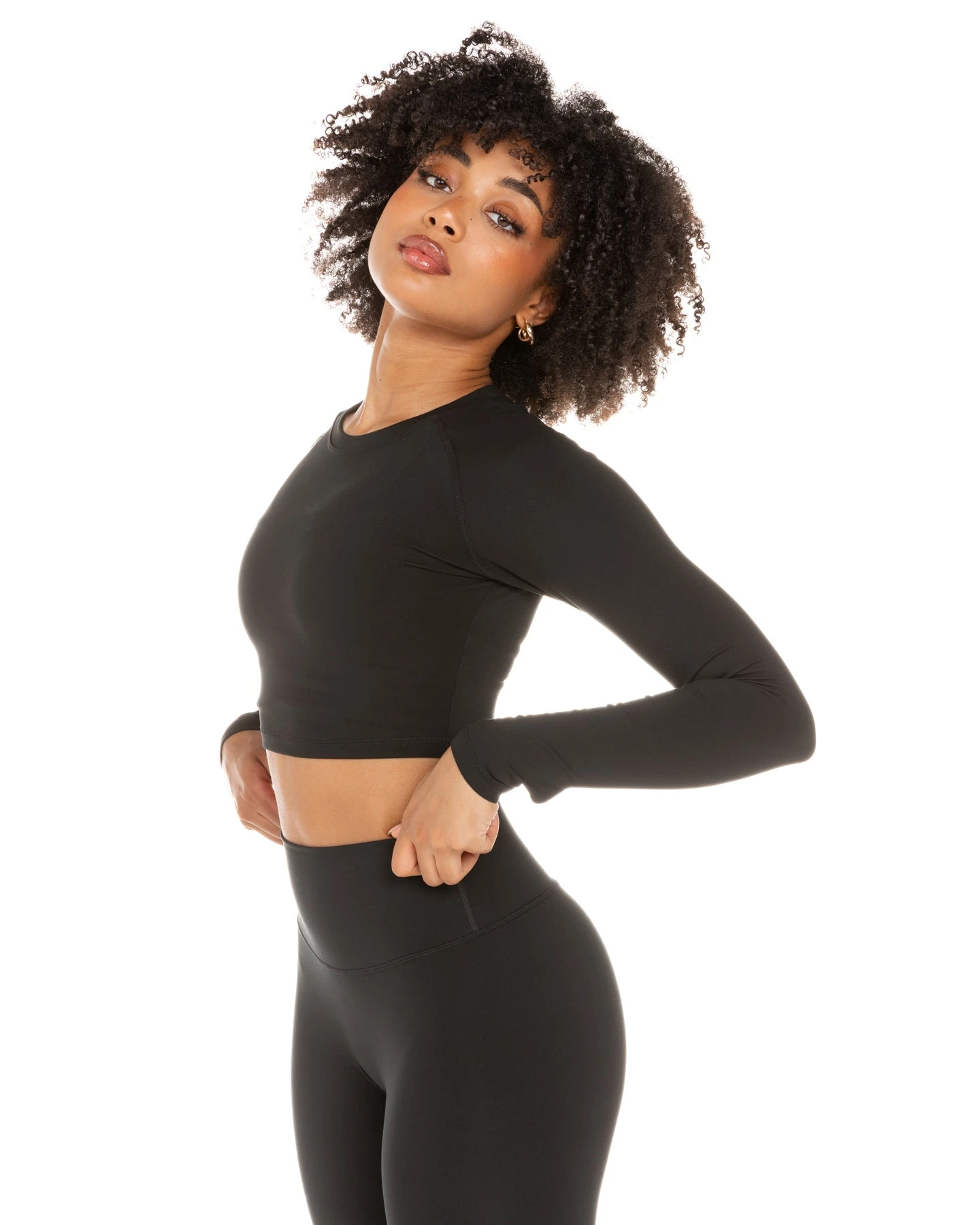 Elite Eleven Aura Crop Long Sleeve - Black