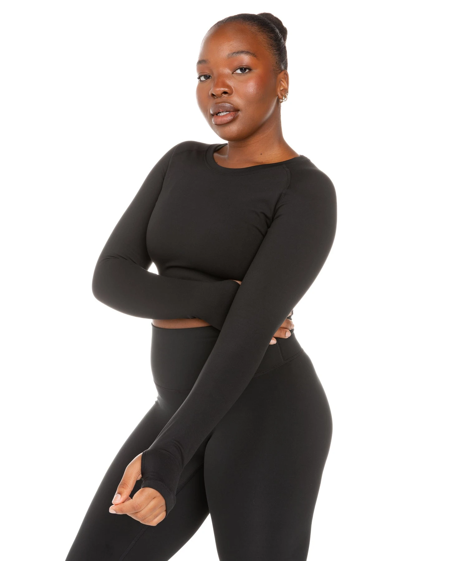 Elite Eleven Aura Crop Long Sleeve - Black - Image 4
