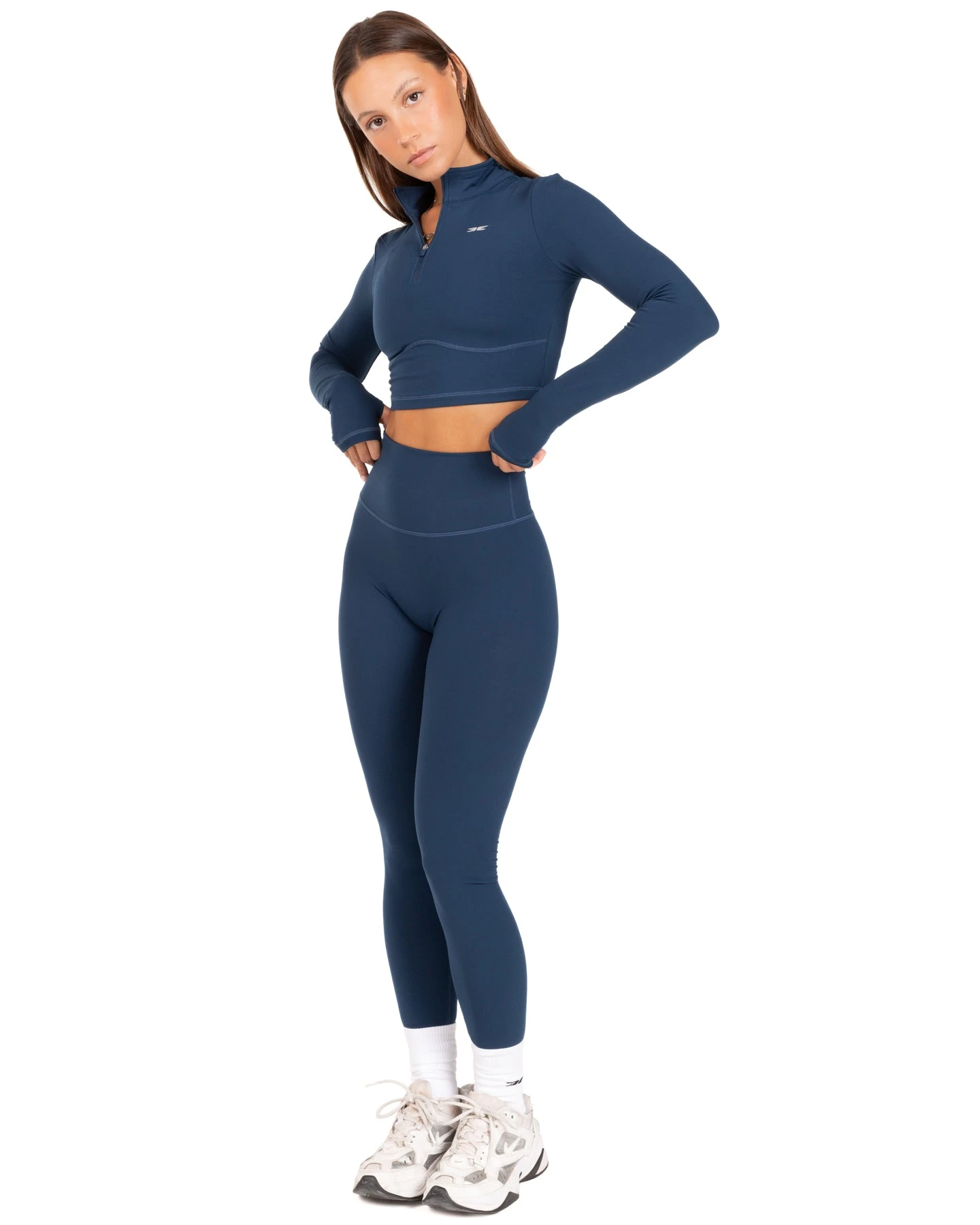 Elite Eleven Auraluxe Crop Long Sleeve - Navy - Image 3