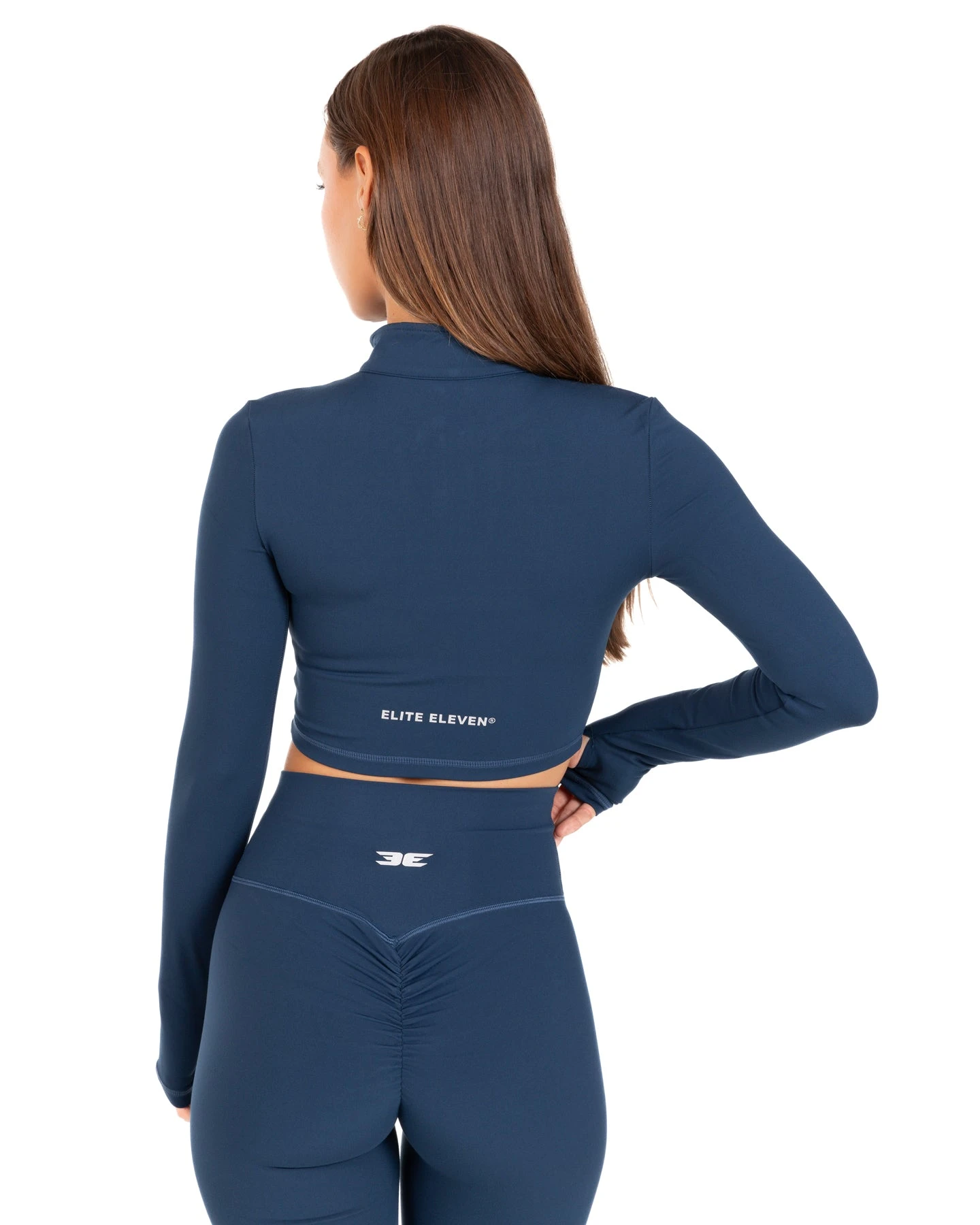 Elite Eleven Auraluxe Crop Long Sleeve - Navy - Image 4