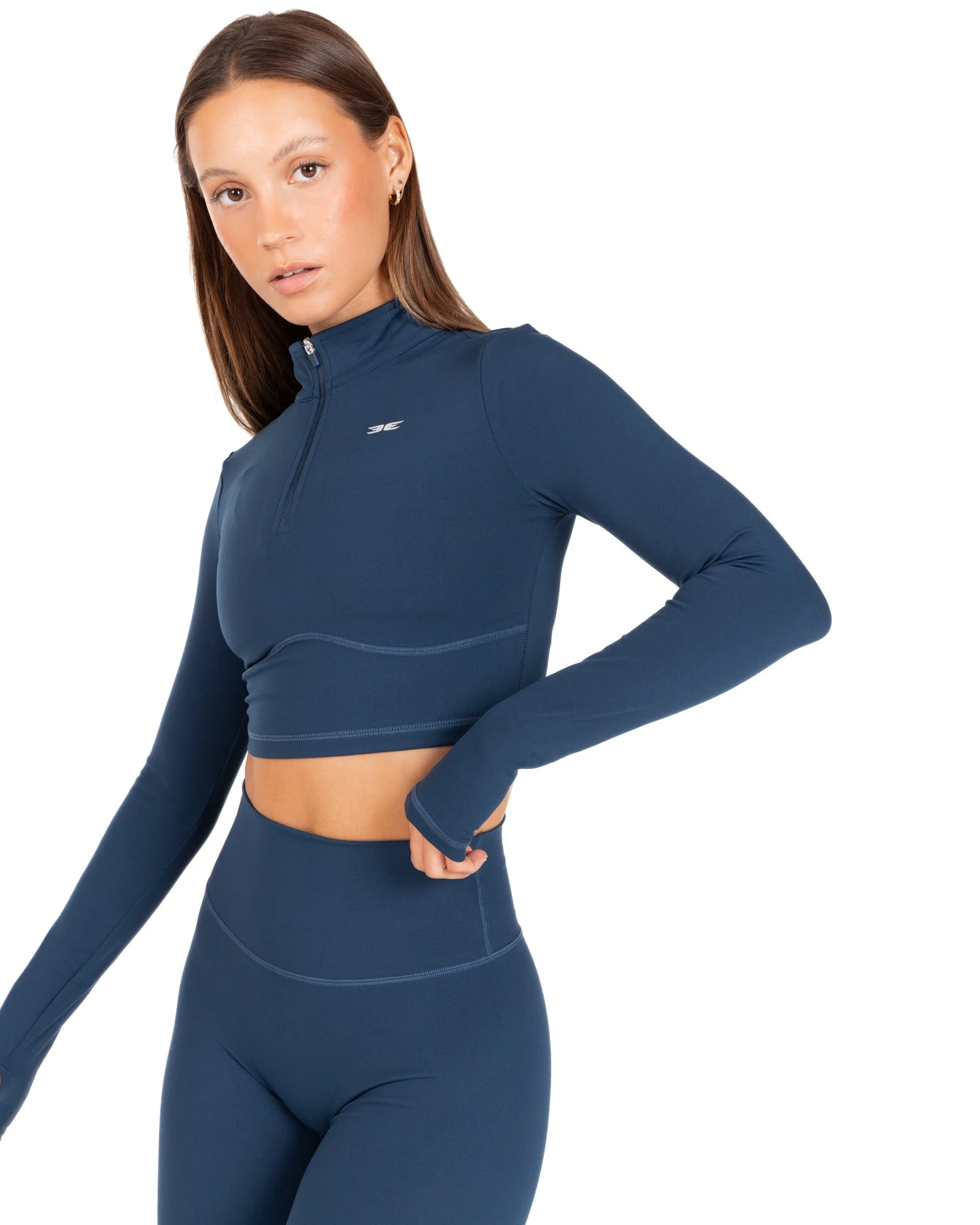 Elite Eleven Auraluxe Crop Long Sleeve - Navy - Image 5