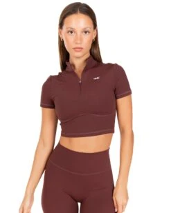 Elite Eleven Auraluxe Crop Tee - Decadent Chocolate
