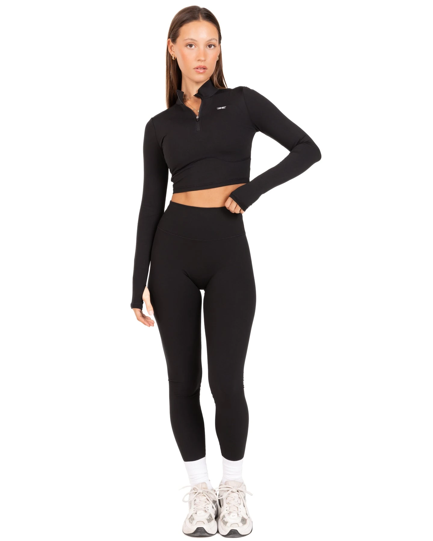 Elite Eleven Auraluxe Crop Long Sleeve - Black - Image 2