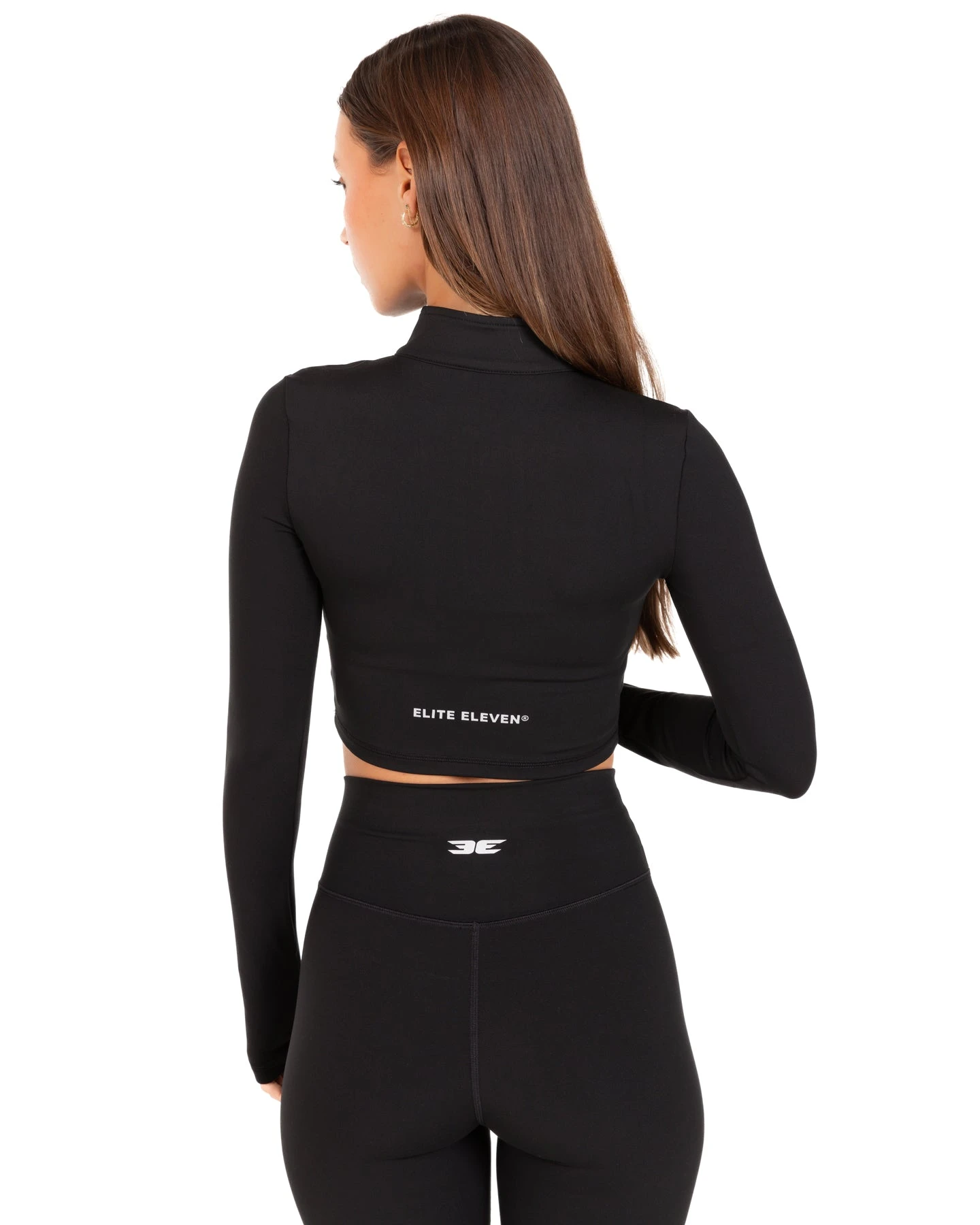 Elite Eleven Auraluxe Crop Long Sleeve - Black - Image 3