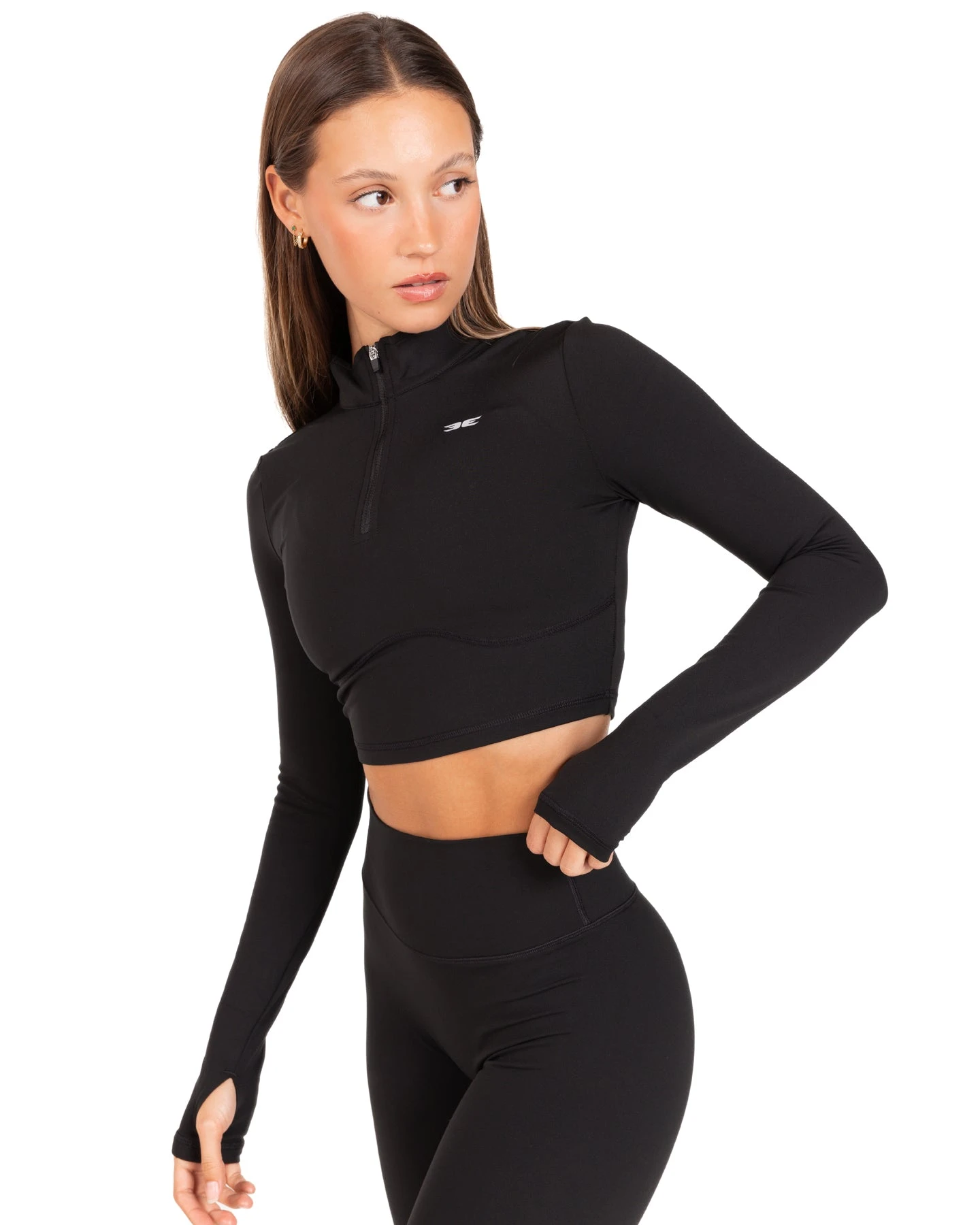 Elite Eleven Auraluxe Crop Long Sleeve - Black - Image 4