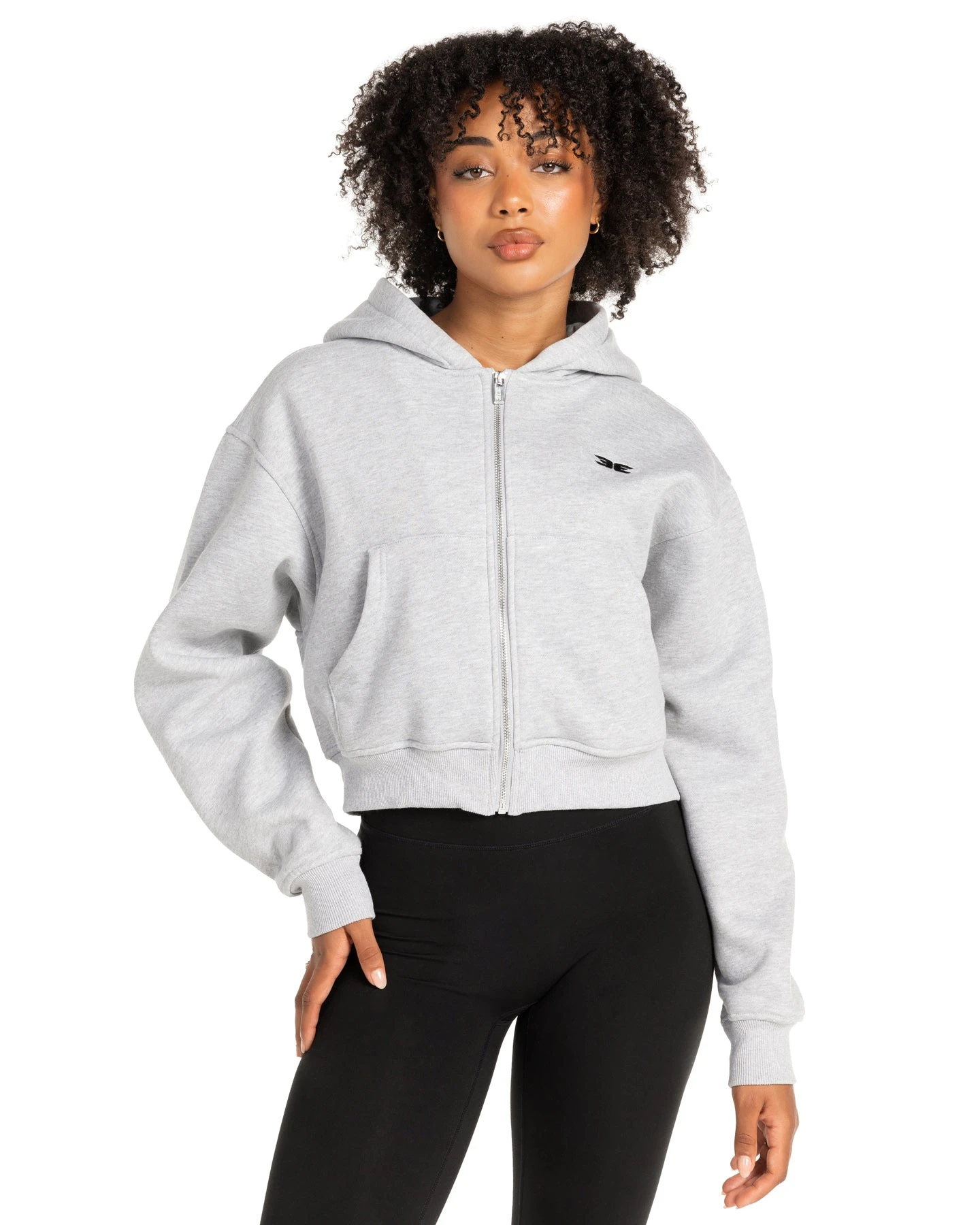 Elite Eleven Cropped Classic Zip Through - Grey