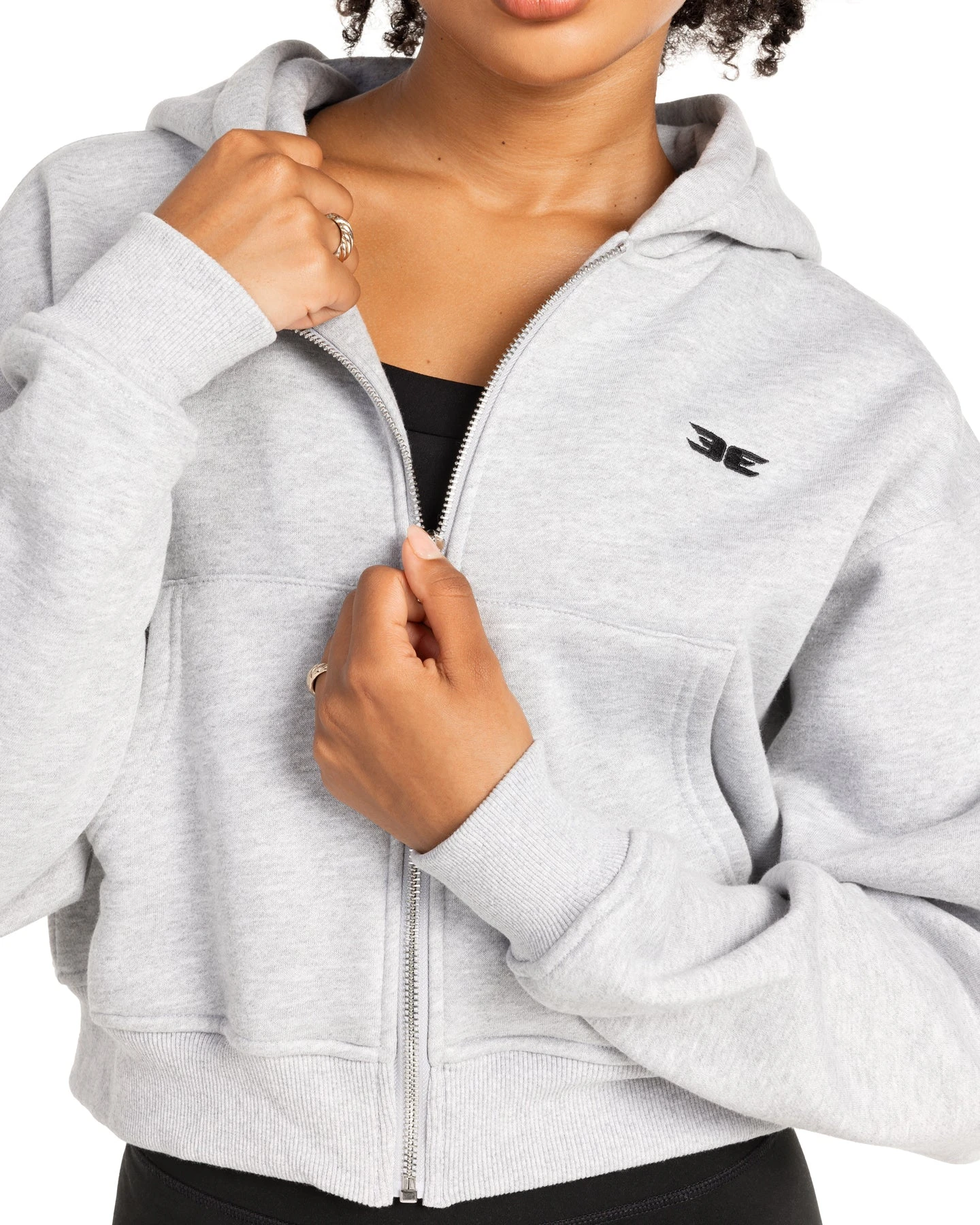 Elite Eleven Cropped Classic Zip Through - Grey - Image 3