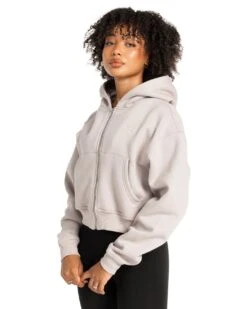 Elite Eleven Cropped Classic Zip Through - Taupe