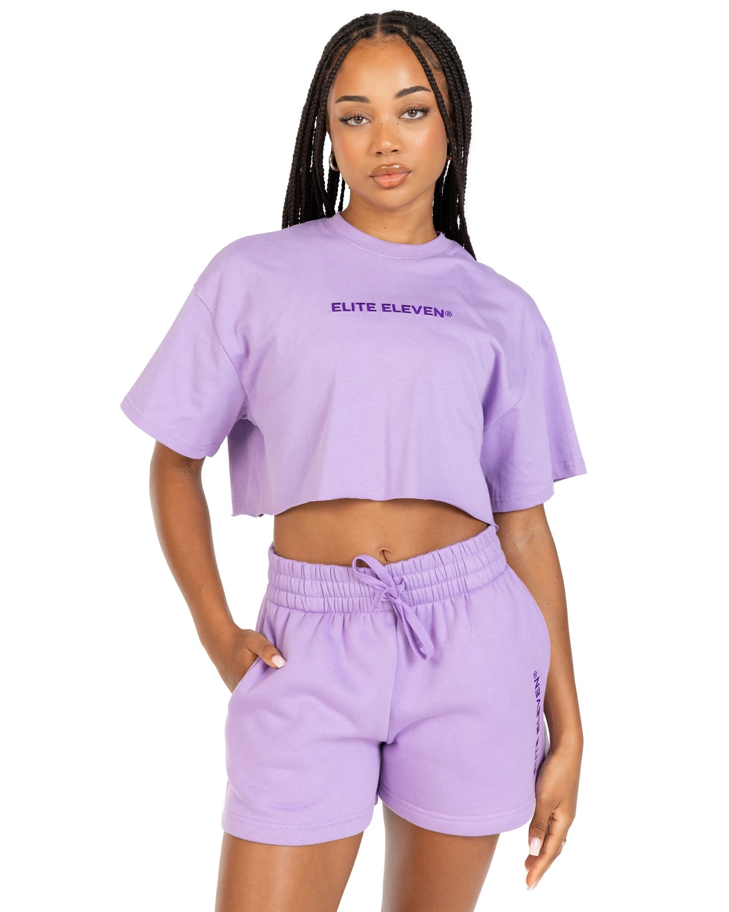 Elite Eleven Women's Cropped Registered Tee - Purple