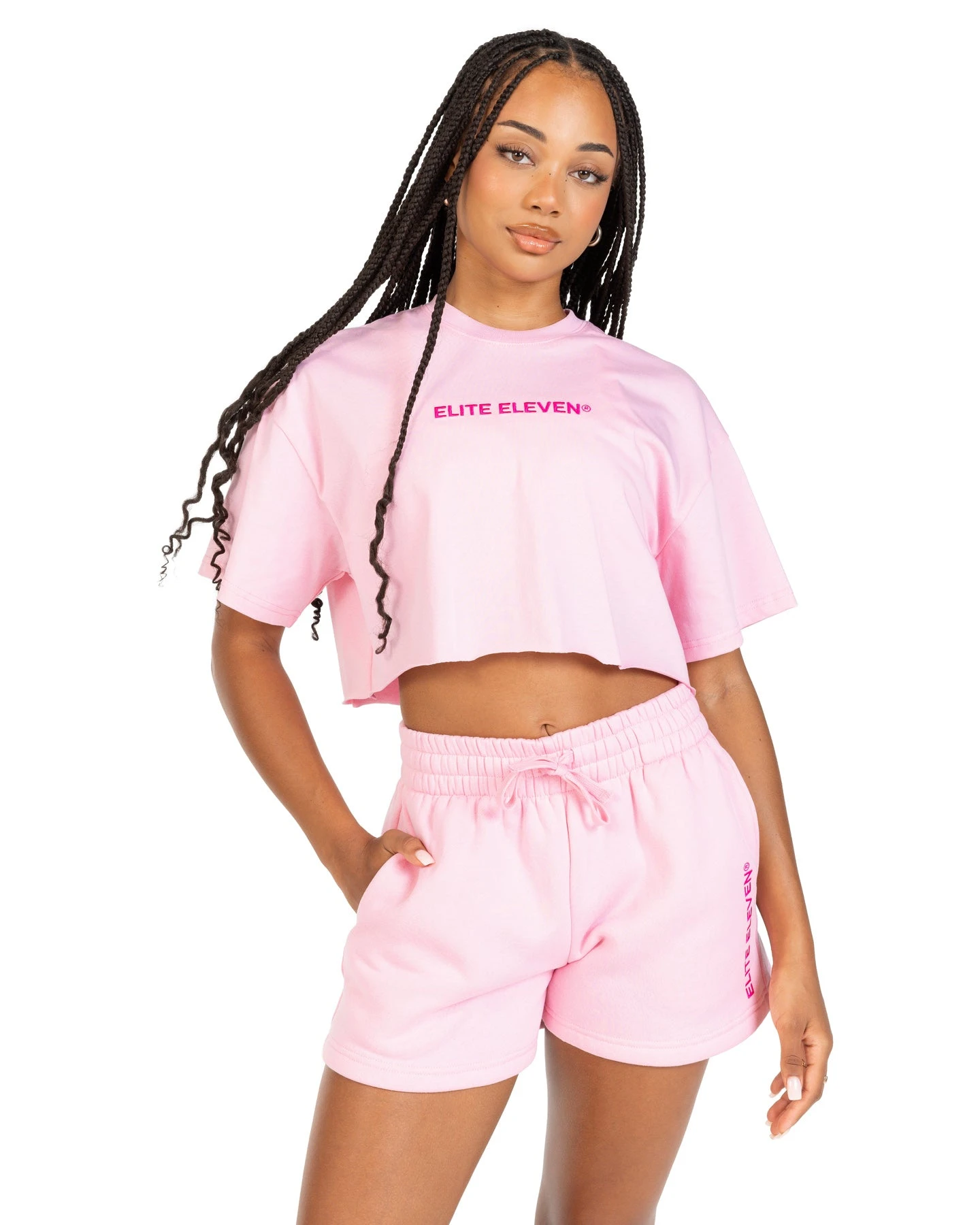Elite Eleven Women's Cropped Registered Tee - Pink
