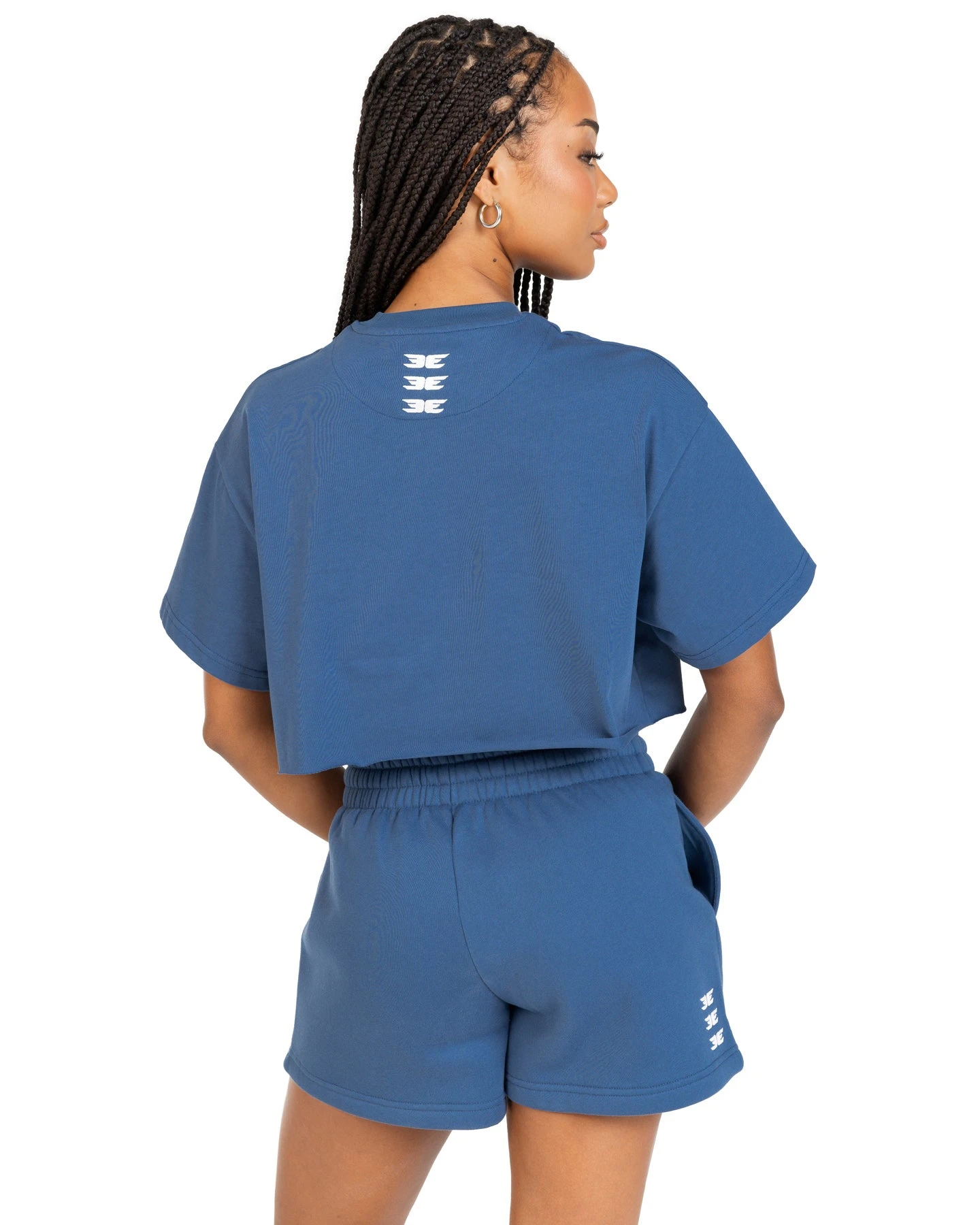 Elite Eleven Women's Cropped Registered Tee - Mid Blue - Image 4