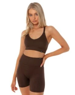 Elite Eleven Ribbed Seamless Strappy Bra - Fudge