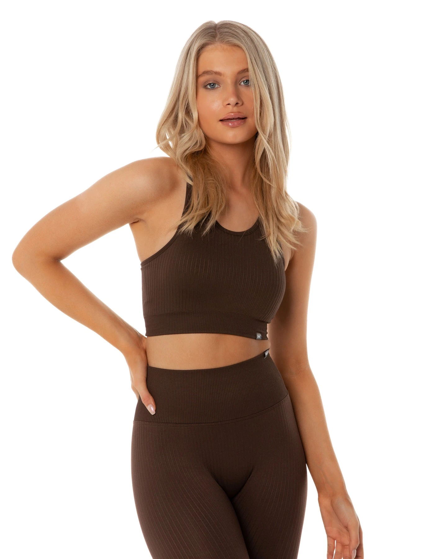 Elite Eleven Ribbed Seamless Support Bra - Fudge - Image 4