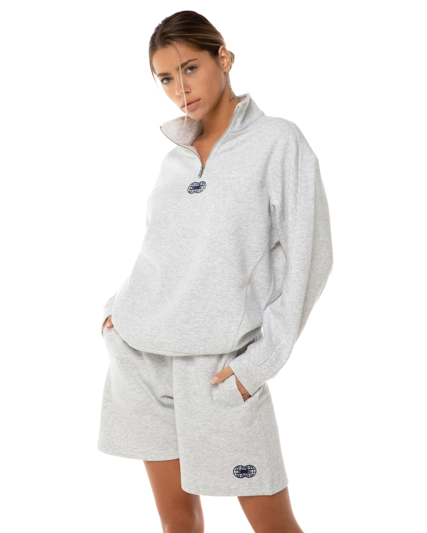 Elite Eleven Global Athletics 1/4 Zip - Grey