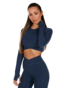 Elite Eleven Cross Over Long Sleeve - Navy Blue