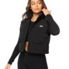 Elite Eleven Cropped Puffer Vest - Black