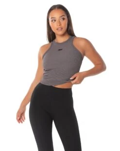 Elite Eleven Ribbed Singlet - Charcoal