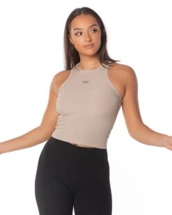 Elite Eleven Ribbed Singlet - Beige
